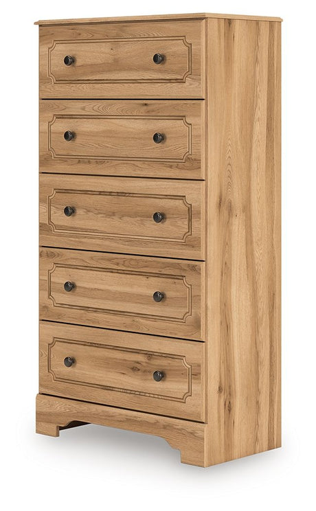 Aleaport - Warm Brown - Five Drawer Chest by Signature Design by Ashley® | Bel Furniture