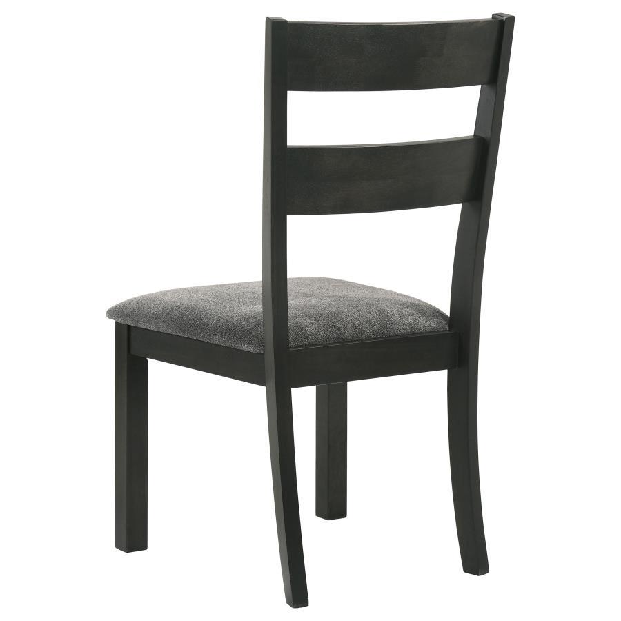 Jakob - Ladder Back Wood Dining Side Chair (Set of 2) - Black