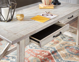 Carynhurst - Whitewash - Home Office Large Leg Desk by Signature Design by Ashley® | Bel Furniture