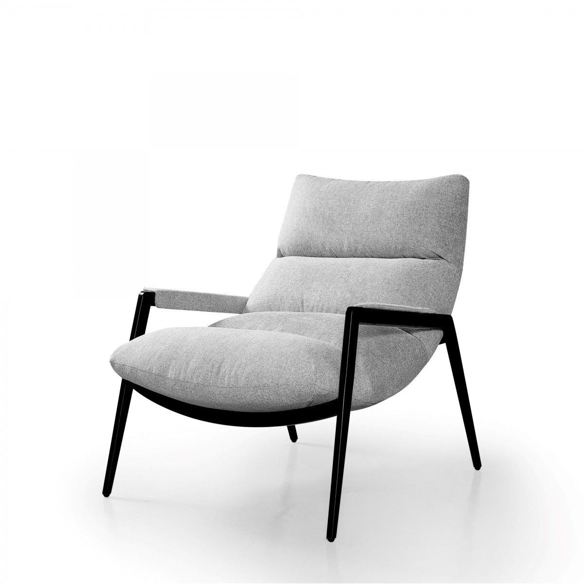 Solid Color Arm Chair - Gray / Black