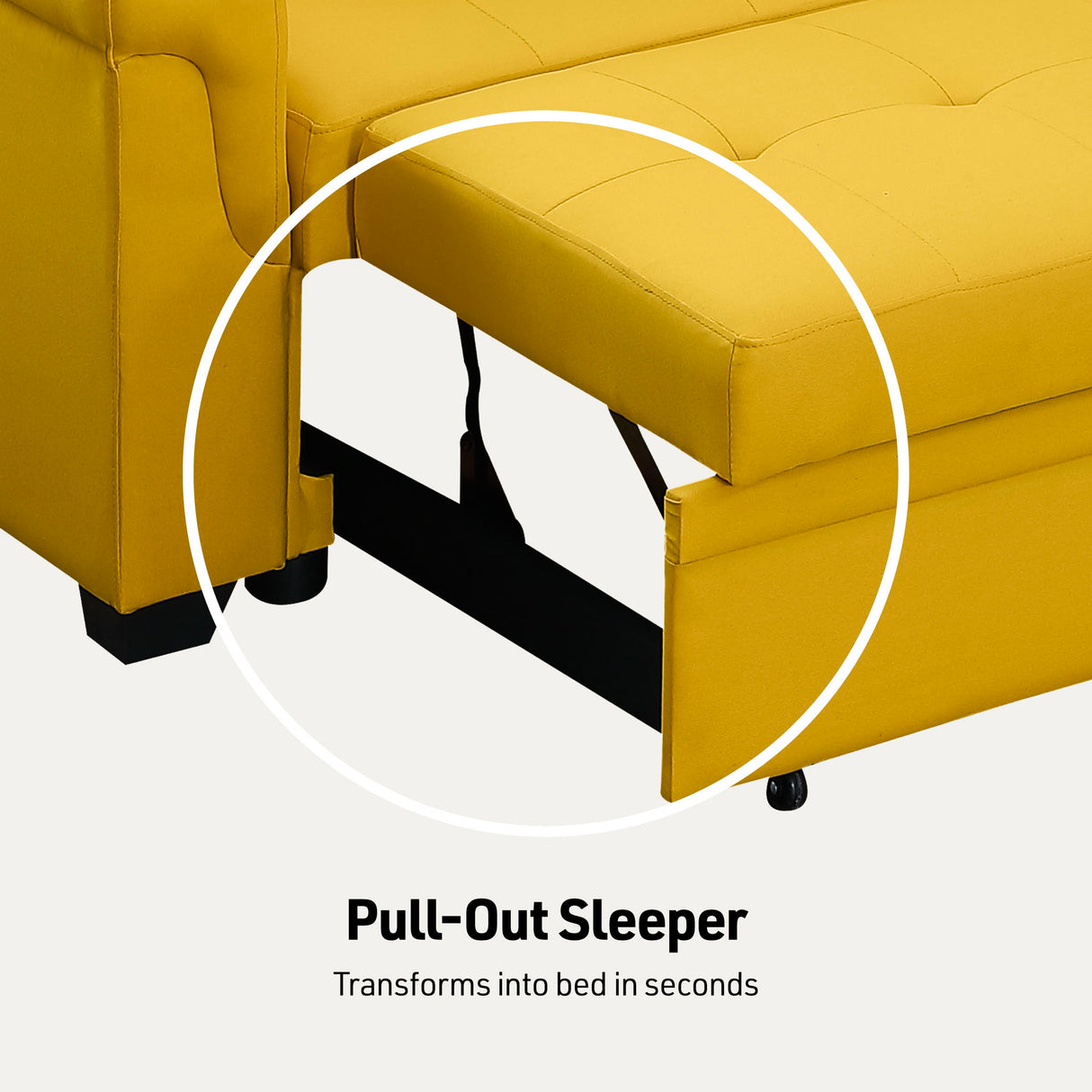 Lucca - Linen Reversible Sleeper Sectional Sofa With Storage Chaise