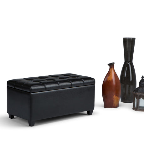 Sienna - Upholstered Storage Ottoman Bench - view 13