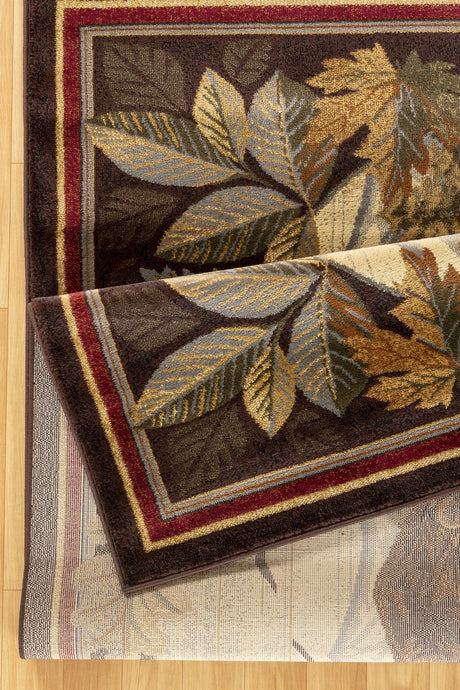 Nature's Nest - 5'3" X 7'3" Lodge Area Rug - Multi, Brown - view 4