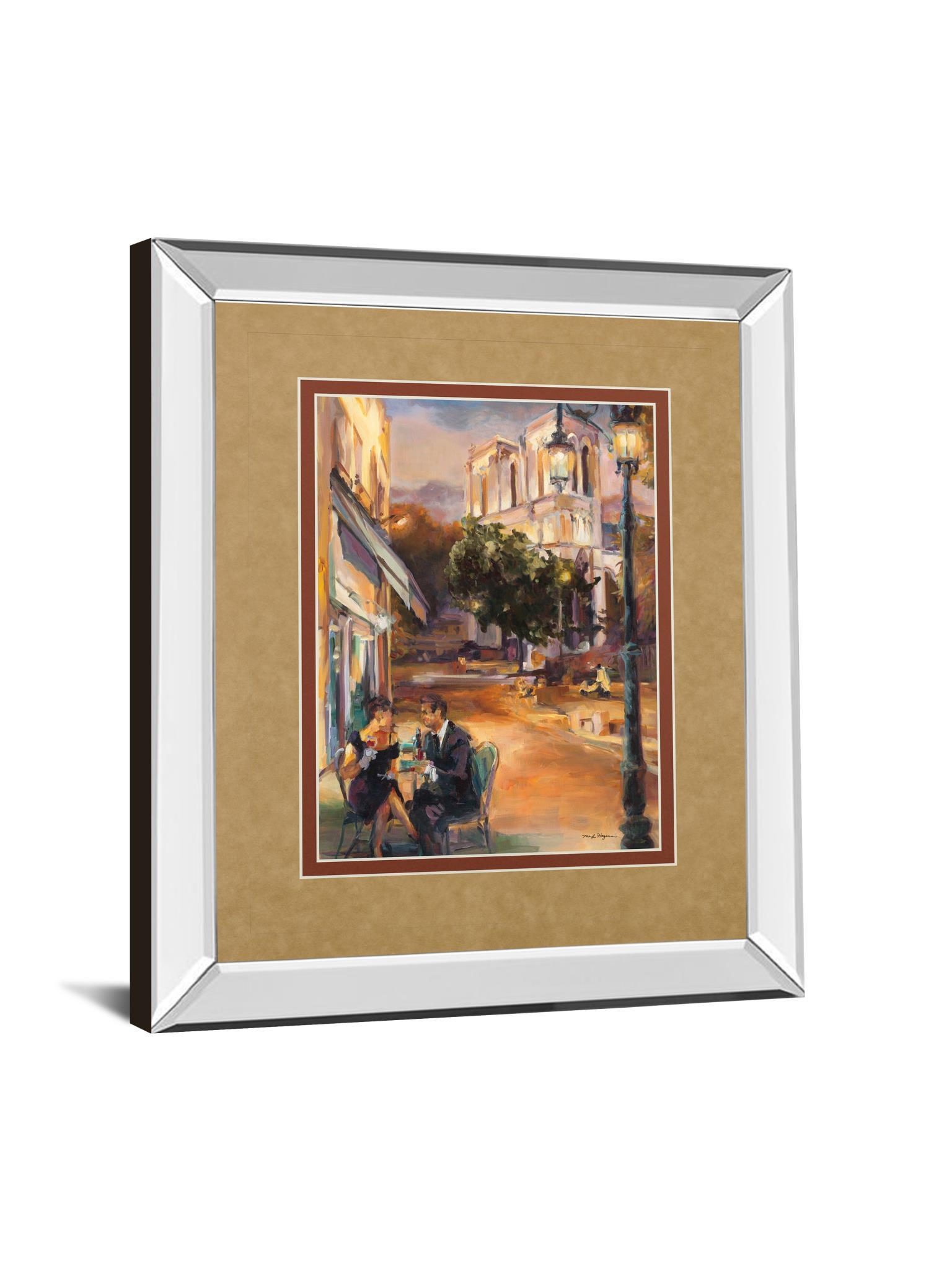 Twilight Time In Paris By Marilyn Hageman - Mirror Framed Print Wall Art - Gold