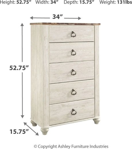 Willowton - Sleigh Bedroom Set by Signature Design by Ashley® | Bel Furniture