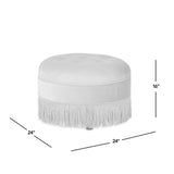 Yolanda - Round Upholstered Accent Ottoman