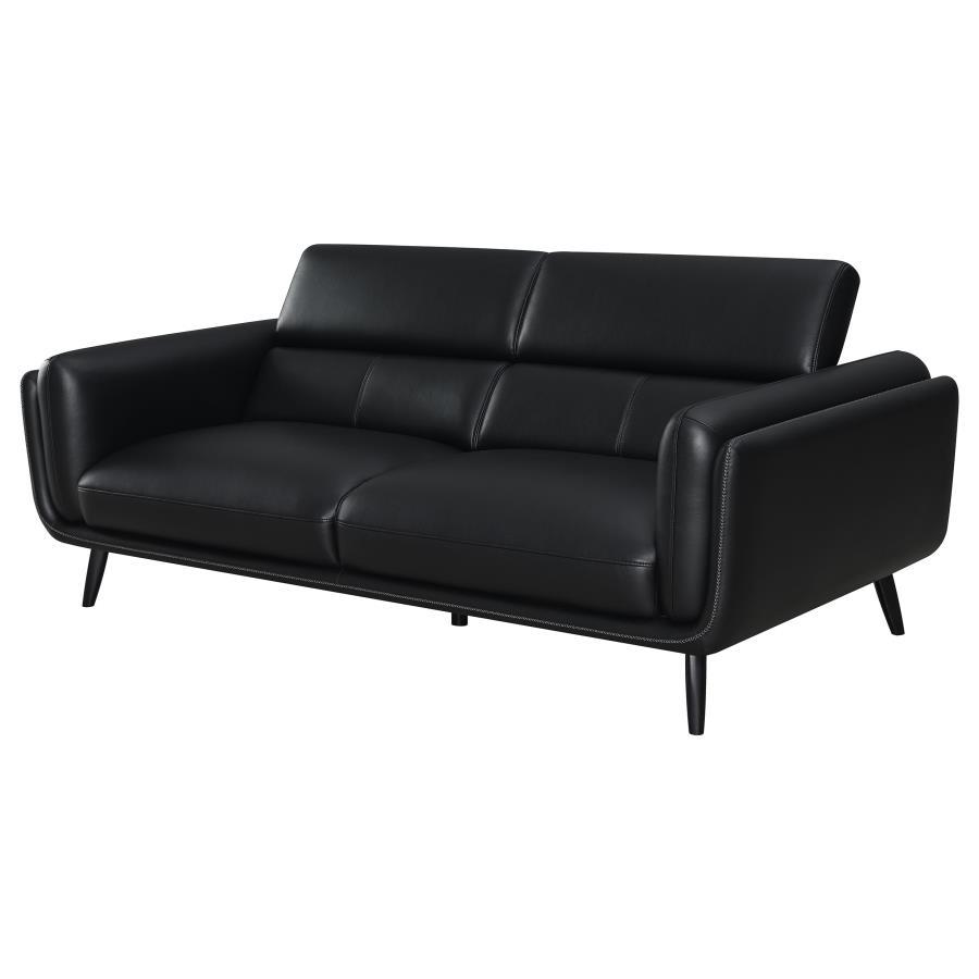 Shania - Upholstered Low Back Sofa - Black