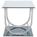 Danville - Rectangular U-Shaped Glass Top Table by CoasterEssence | Bel Furniture