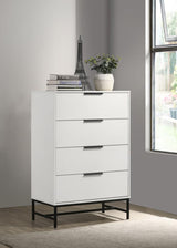 Sonora - 4-Drawer Bedroom Chest - White by Coaster Fine Furniture | Bel Furniture