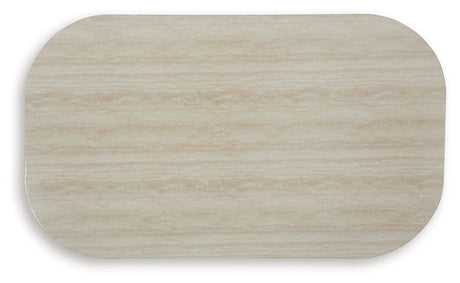 Kimora - Beige / Dark Brown - Rectangular Cocktail Table by Signature Design by Ashley® | Bel Furniture