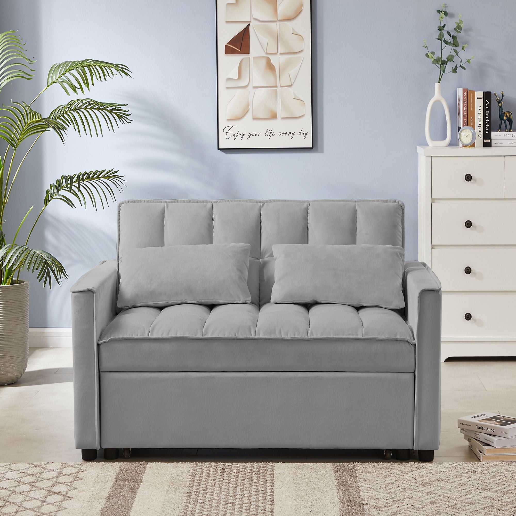 Velvet Loveseat Sofa Bed