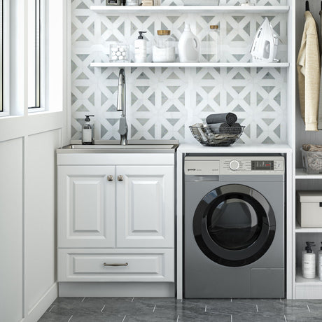 Lawrence - Laundry Cabinet With Faucet And Stainless Steel Sink - view 8