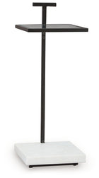 Mannill - Accent Table - Black / White