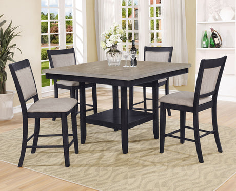 Fulton - Dining Room Set Pearl Silver 5 Pc. Table, 4 Chairs by Crown Mark | Bel Furniture