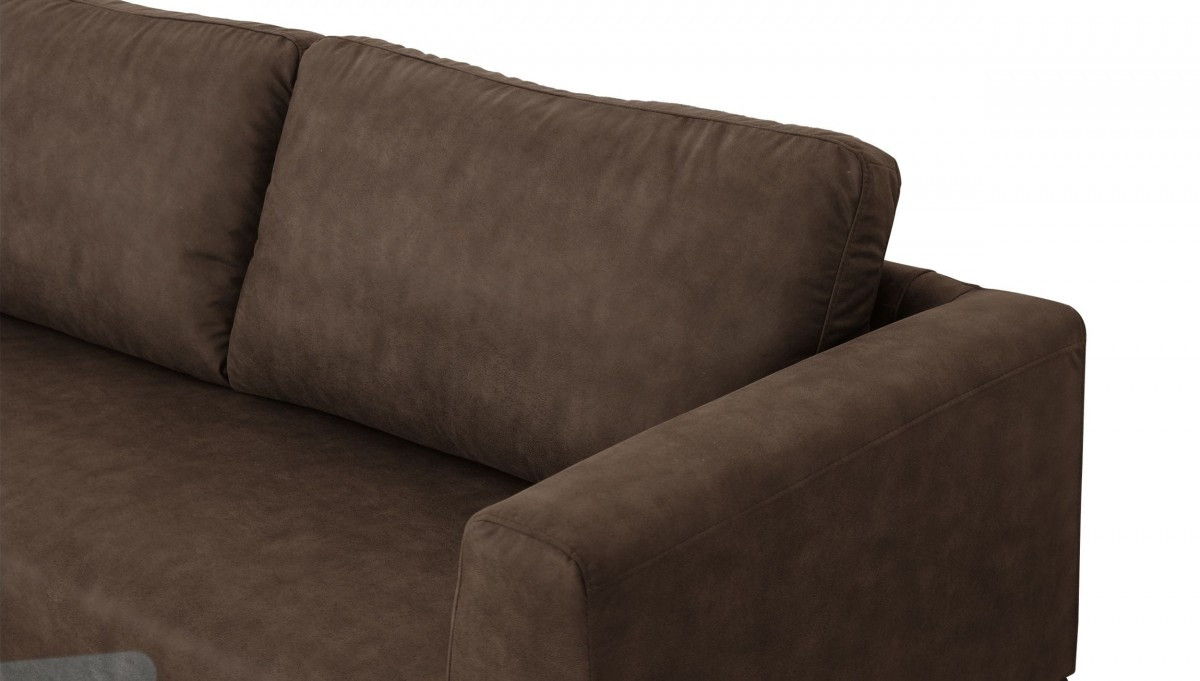 Modern Loveseat With Removable Cushions - Brown