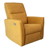 Suede Recliner Chair - Dark Yellow