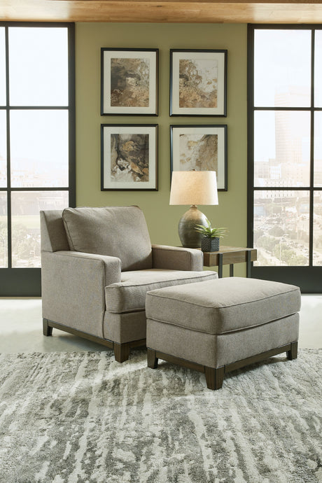 Kaywood - Living Room Set Dark Gray 2 Pc. - Chair, Ottoman by Signature Design by Ashley® | Bel Furniture