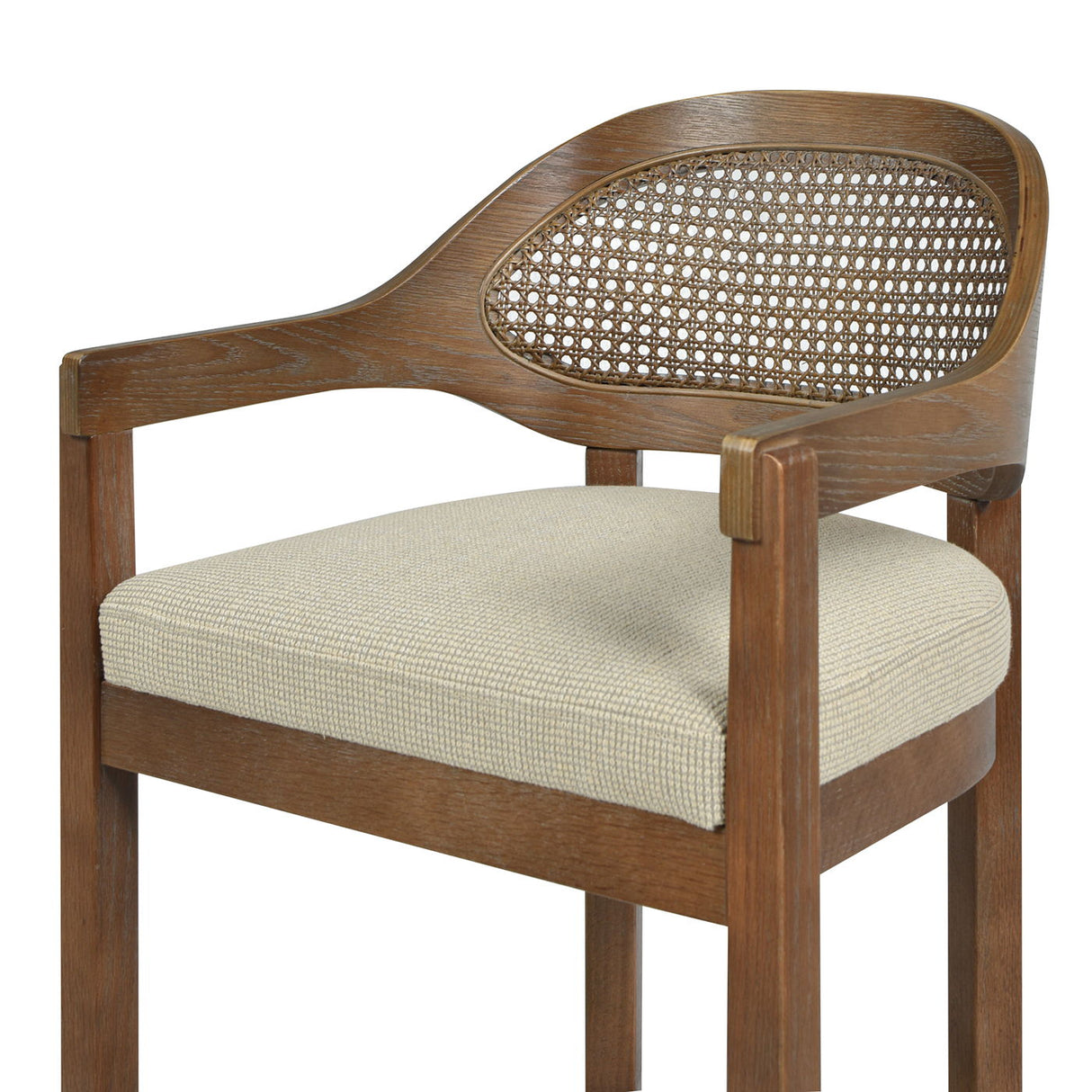 Americana - Mid-Century Modern Cane Back Counter Stool