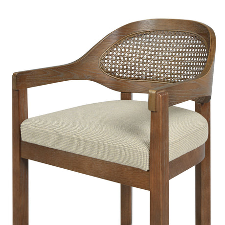 Americana - Mid-Century Modern Cane Back Counter Stool - view 33