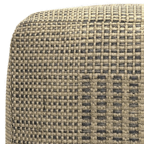 Delilah - Square Woven Pouf - Natural - view 5