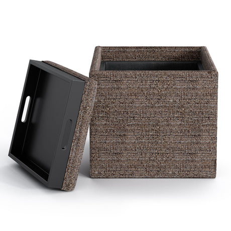 Rockwood - Upholstered Cube Storage Ottoman With Tray - view 41