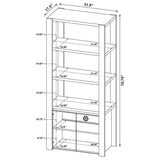 Laurelton - 3-Shelf Media Tower Tall Pier Cabinet - Light Oak