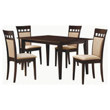 Gabriel - 5 Piece 59" Rectangular Dining Set - Cappuccino by Coaster Fine Furniture | Bel Furniture