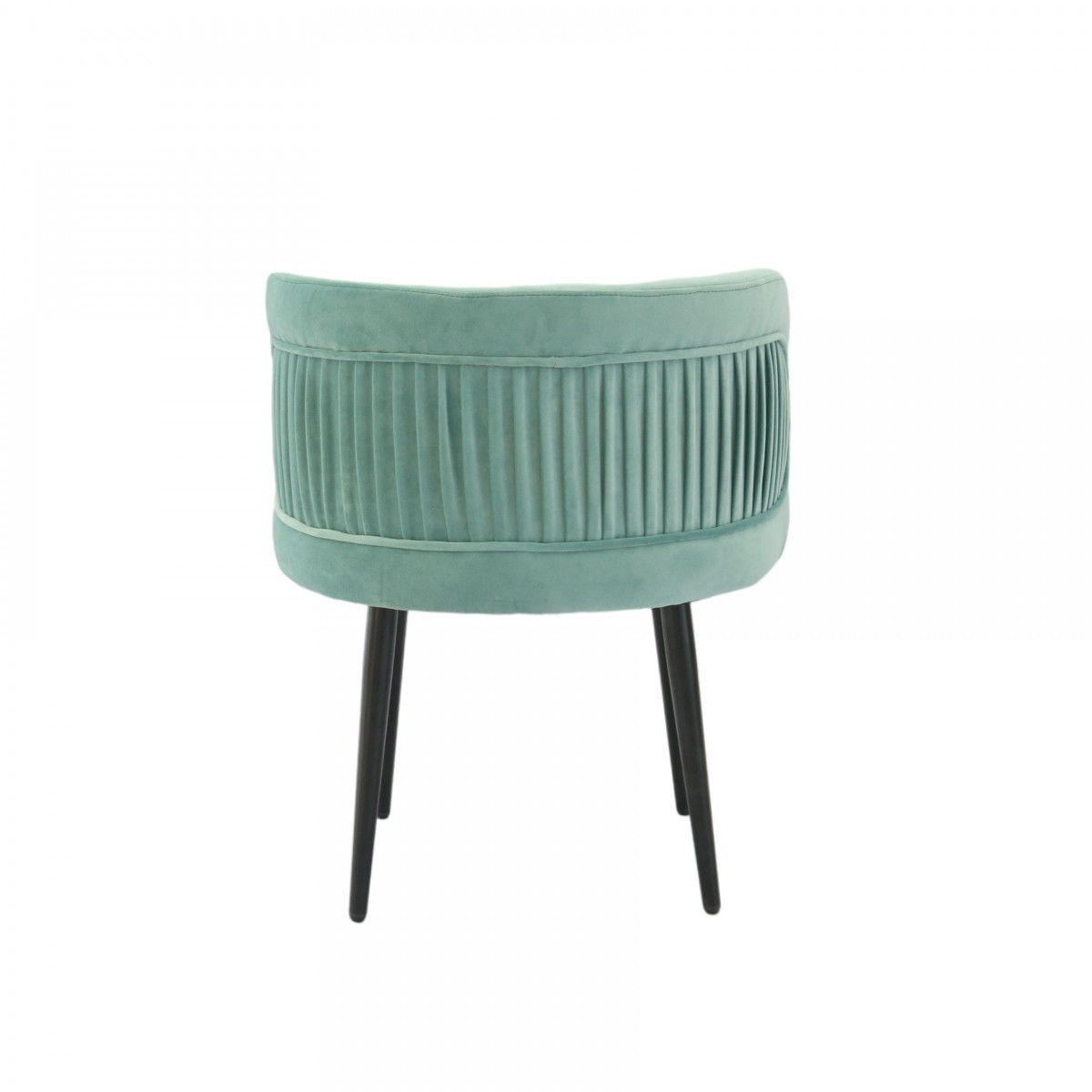 Velvet And Black Solid Color Arm Chair - Teal