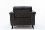 Stanton - Chair With Tufted Arms - Dark Gray
