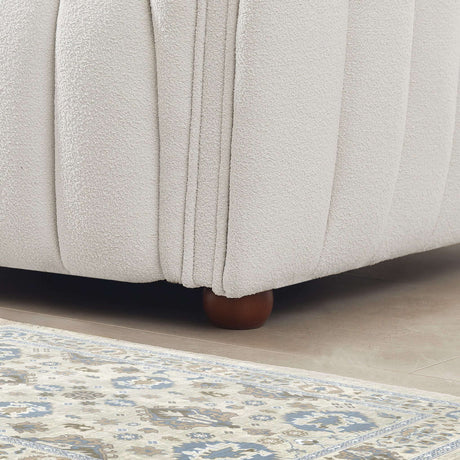 April - Mid-Century Modern Luxury Tight Back Boucle Couch - view 4