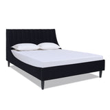 Aspen - Vertical Tufted Modern Headboard Platform Bed Set by Jennifer Taylor Home | Bel Furniture