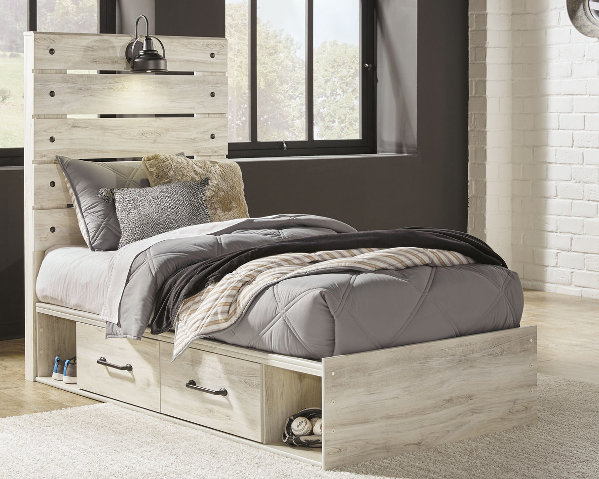 Cambeck - Panel Bed Light Brown Twin Side Storage by Signature Design by Ashley® | Bel Furniture