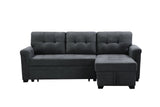 Connor - Fabric Reversible Sectional Sleeper Sofa Chaise With Storage
