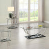 Danville - Glass Top Coffee Table Set Pearl Silver 3 Pc. Coffee Table, 2 End Tables by Coaster Fine Furniture | Bel Furniture
