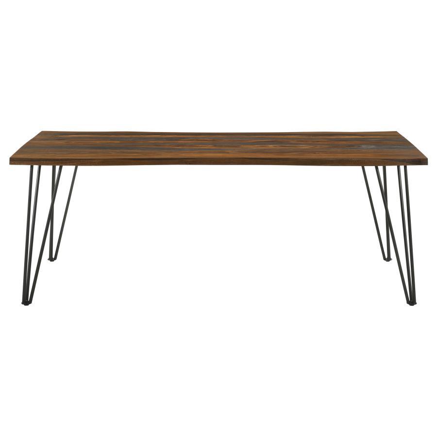 Neve - Live Edge Dining Table - Gray Sheesham by CoasterEssence | Bel Furniture