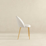 Marion - Mid-Century Modern Dining Chair (Set of 2) - Gold / White by Ashcroft Furniture | Bel Furniture