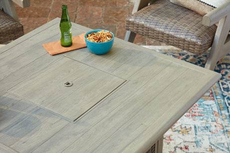 Cliff Trails - Beige - Square Fire Pit Table by Signature Design by Ashley® | Bel Furniture