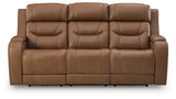 Knightington - 3 Pc. - Power Reclining Sofa, Loveseat And Recliner - Caramel