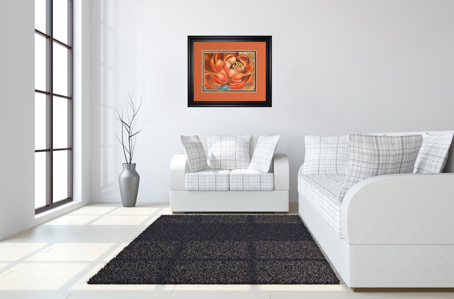 Red Lotus I By Patricia Pinto - Framed Print Wall Art - Red