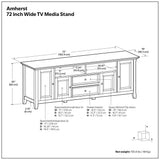Amherst - Wide TV Media Stand - Rustic Natural Aged Brown