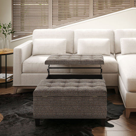 Harrison - Upholstered Coffee Table Storage Ottoman - view 81