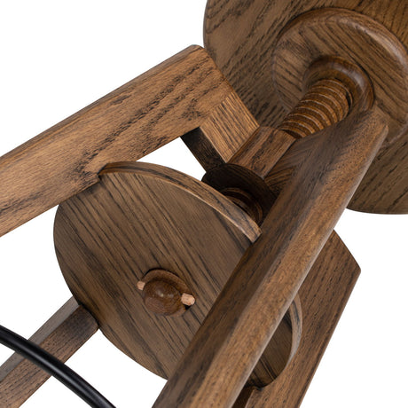 Spencer - Minimalist Oak Adjustable Bar Counter Stool - Walnut Brown Oak by Jennifer Taylor Home | Bel Furniture