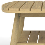 Bayshore - Outdoor Coffee Table - Light Teak by Simpli-Home | Bel Furniture