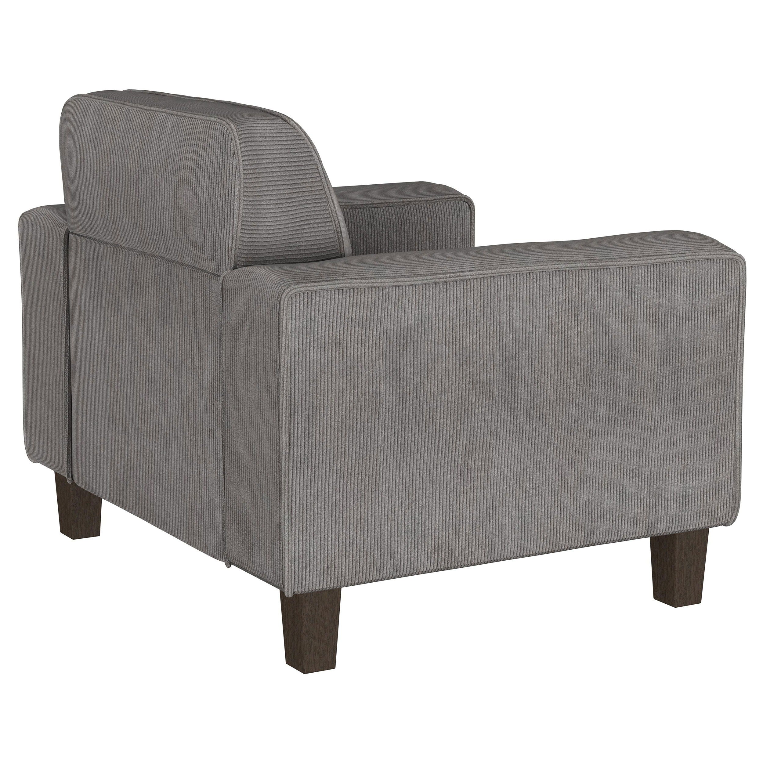 Deerhurst - Upholstered Track Arm Tufted Accent Chair - Charcoal