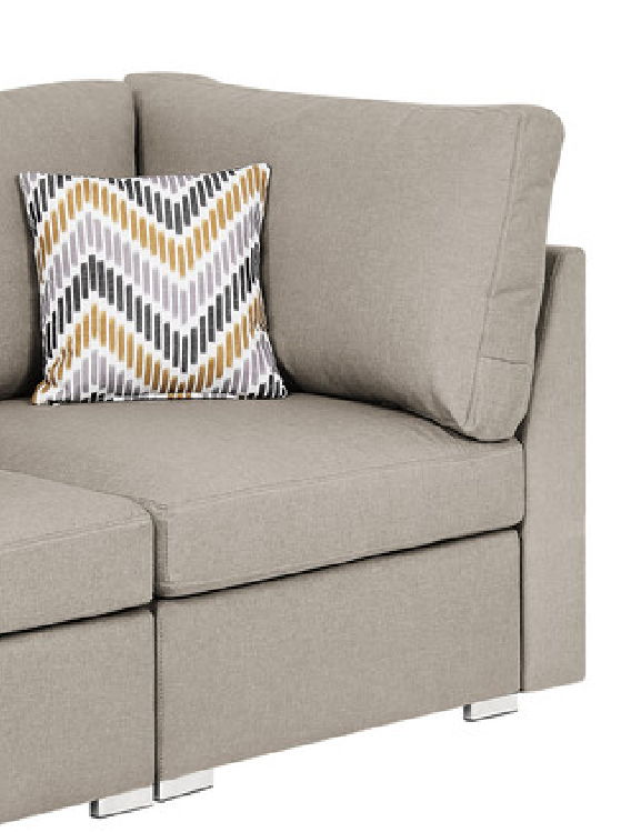 Amira - Fabric Loveseat Couch With Pillows