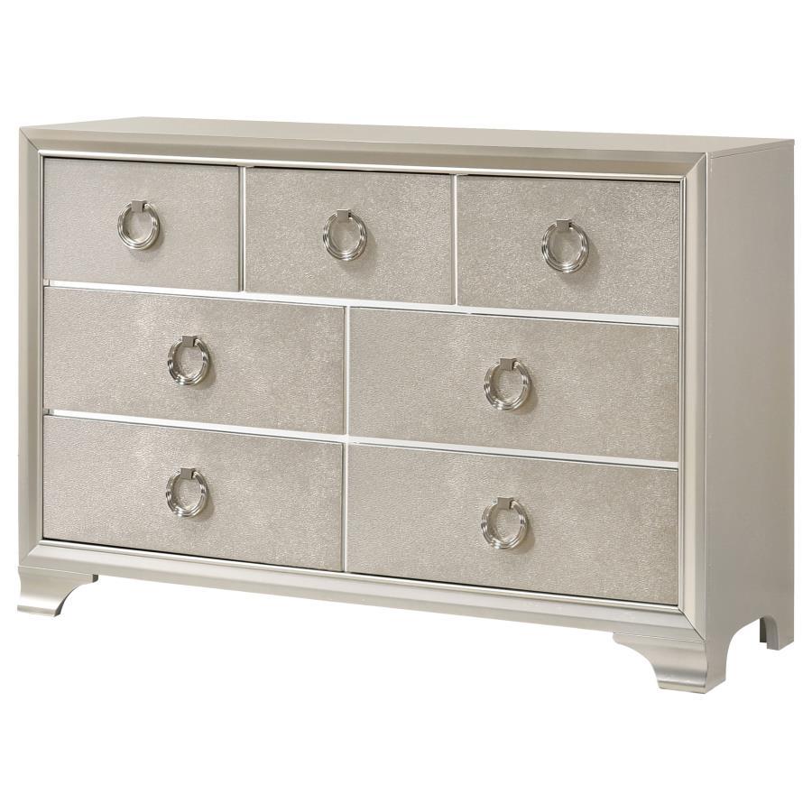 Salford - 7-Drawer Dresser - Metallic Sterling