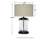 Tailynn - Clear / Bronze Finish - Glass Table Lamp by Signature Design by Ashley® | Bel Furniture