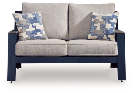 East Beach - Loveseat With Cushion - Blue - view 3