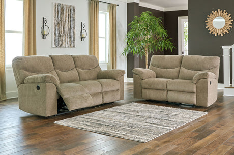Alphons - Living Room Set Light Brown 2 Pc. - Reclining Sofa, Loveseat by Signature Design by Ashley® | Bel Furniture