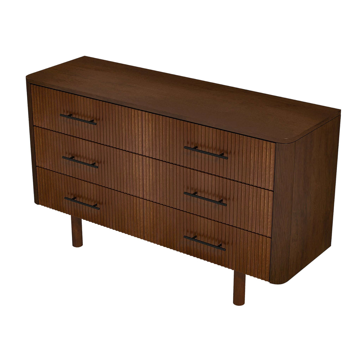 Logan - Mid-Century Modern Dresser With 6 Drawers - Brown by Ashcroft Furniture | Bel Furniture